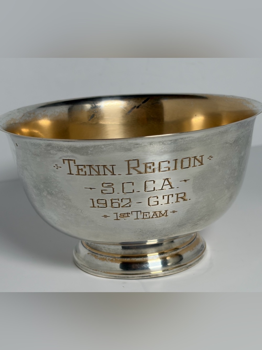 Vintage 1962 SCCA Trophy Bowl - Tennessee Region Grand Touring Rally 1st Team